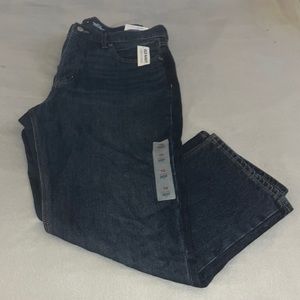 Slouchy Straight High Rise Cropped Jeans